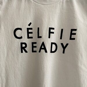 Bella Canvas White 'Célfie Ready' Tee